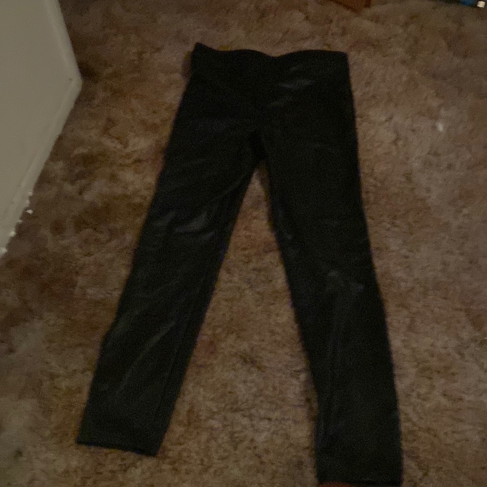 Black leather pants